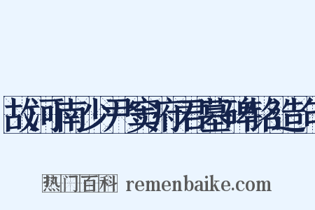 故河南少尹窦府君墓碑铭造句是什么意思的图片